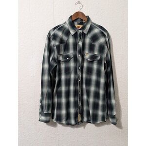 Larry Mahan Cowboy Collection Pearl Snap Shirt, Green Plaid, Large, Western,...